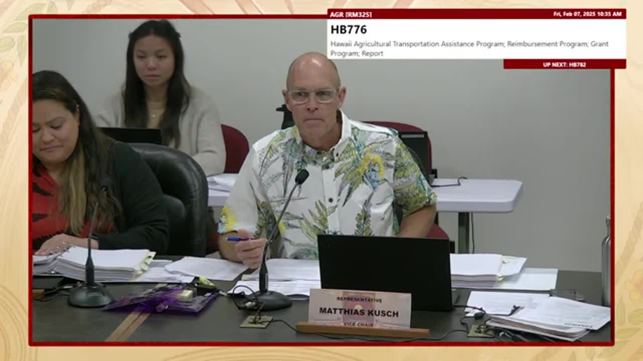 House Standing Committee on Agriculture & Food Systems