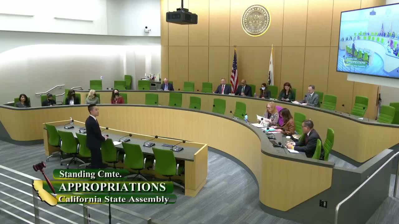 Assembly Standing Committee on Appropriations