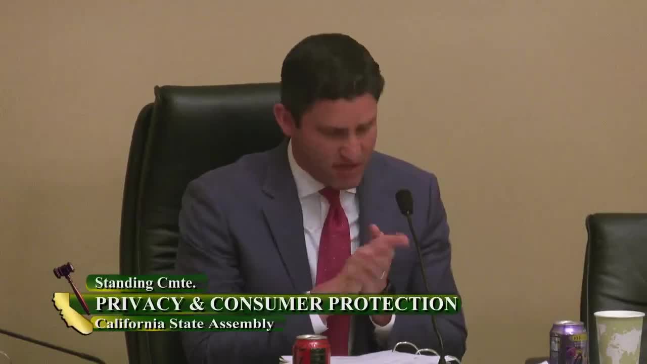 Assembly Standing Committee on Privacy and Consumer Protection