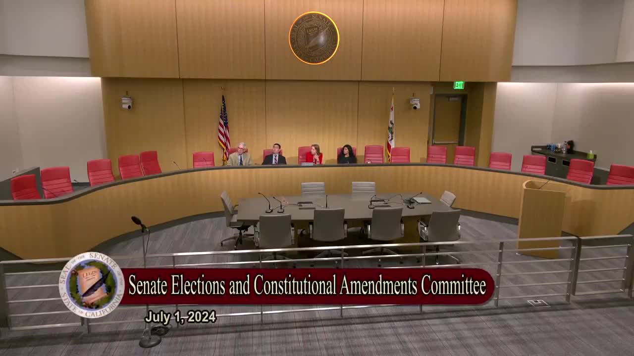 Senate Standing Committee on Elections and Constitutional Amendments