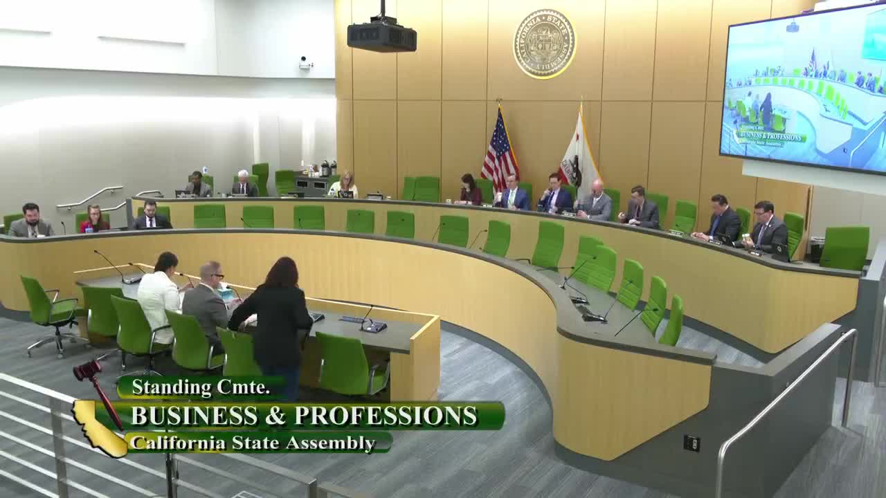 Assembly Standing Committee on Business and Professions