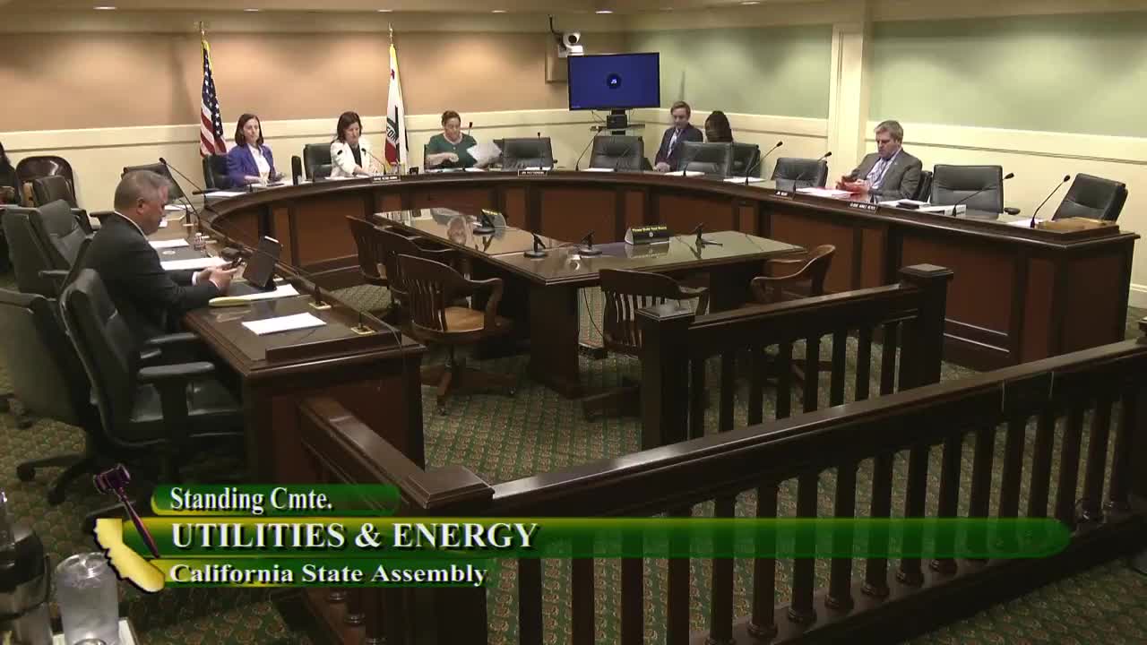 Assembly Standing Committee on Utilities and Energy