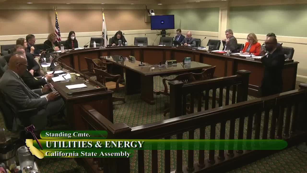 Assembly Standing Committee on Utilities and Energy