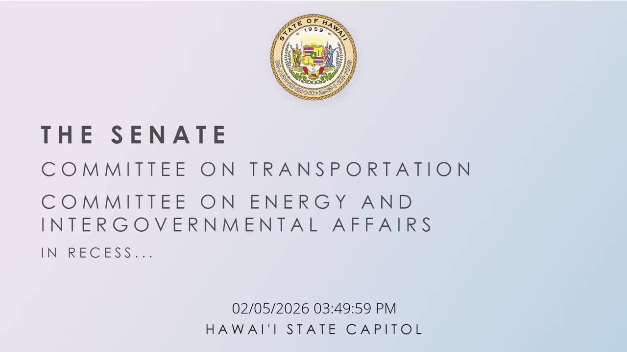 Senate Standing Committee on Energy and Intergovernmental Affairs