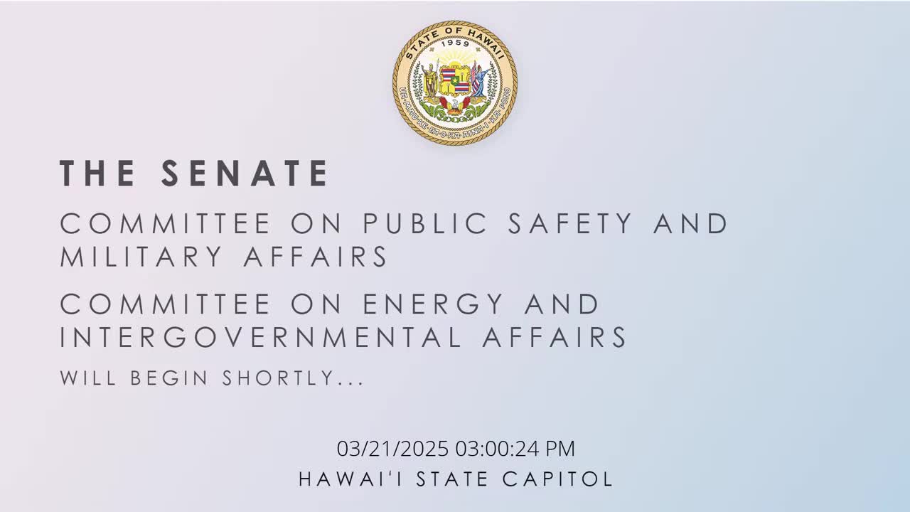 Senate Standing Committee on Energy and Intergovernmental Affairs