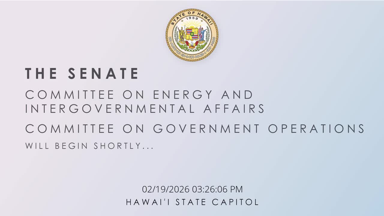 Senate Standing Committee on Government Operations