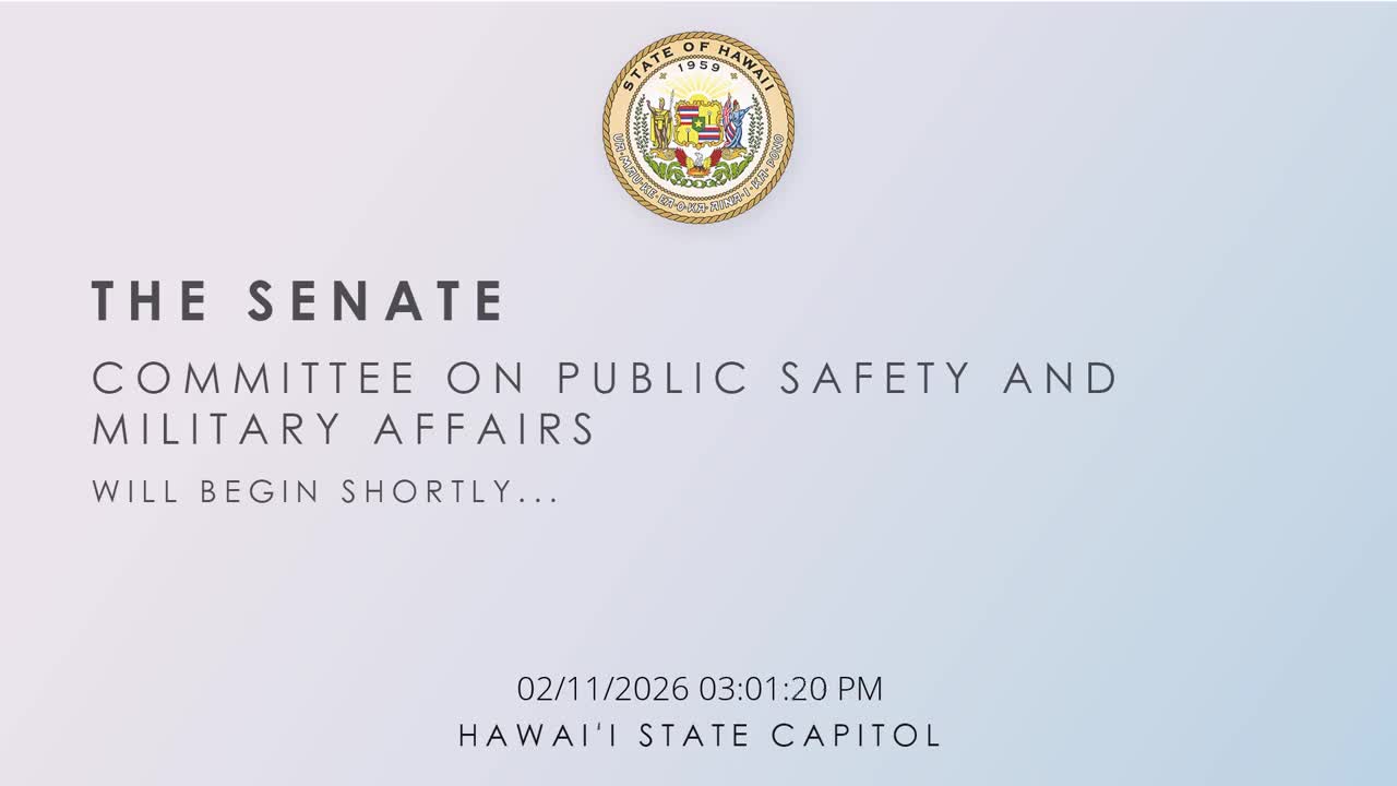 Senate Standing Committee on Public Safety and Military Affairs