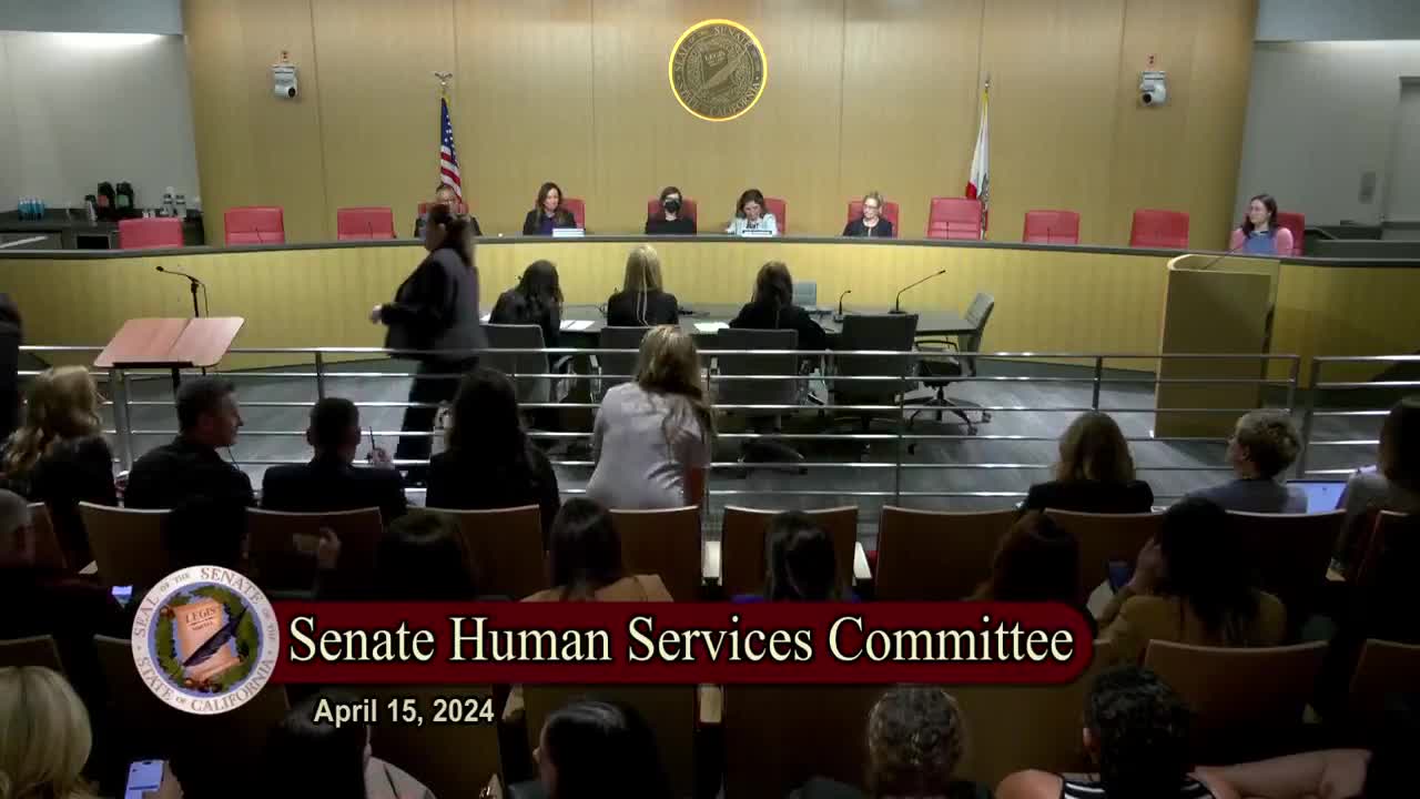 Senate Standing Committee on Human Services Video