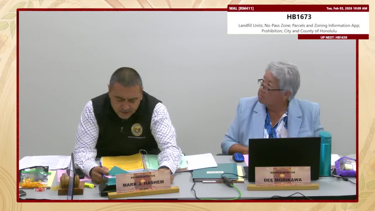House Standing Committee on Water & Land