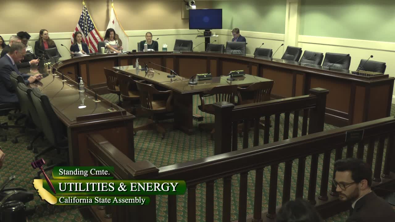 Assembly Standing Committee on Utilities and Energy
