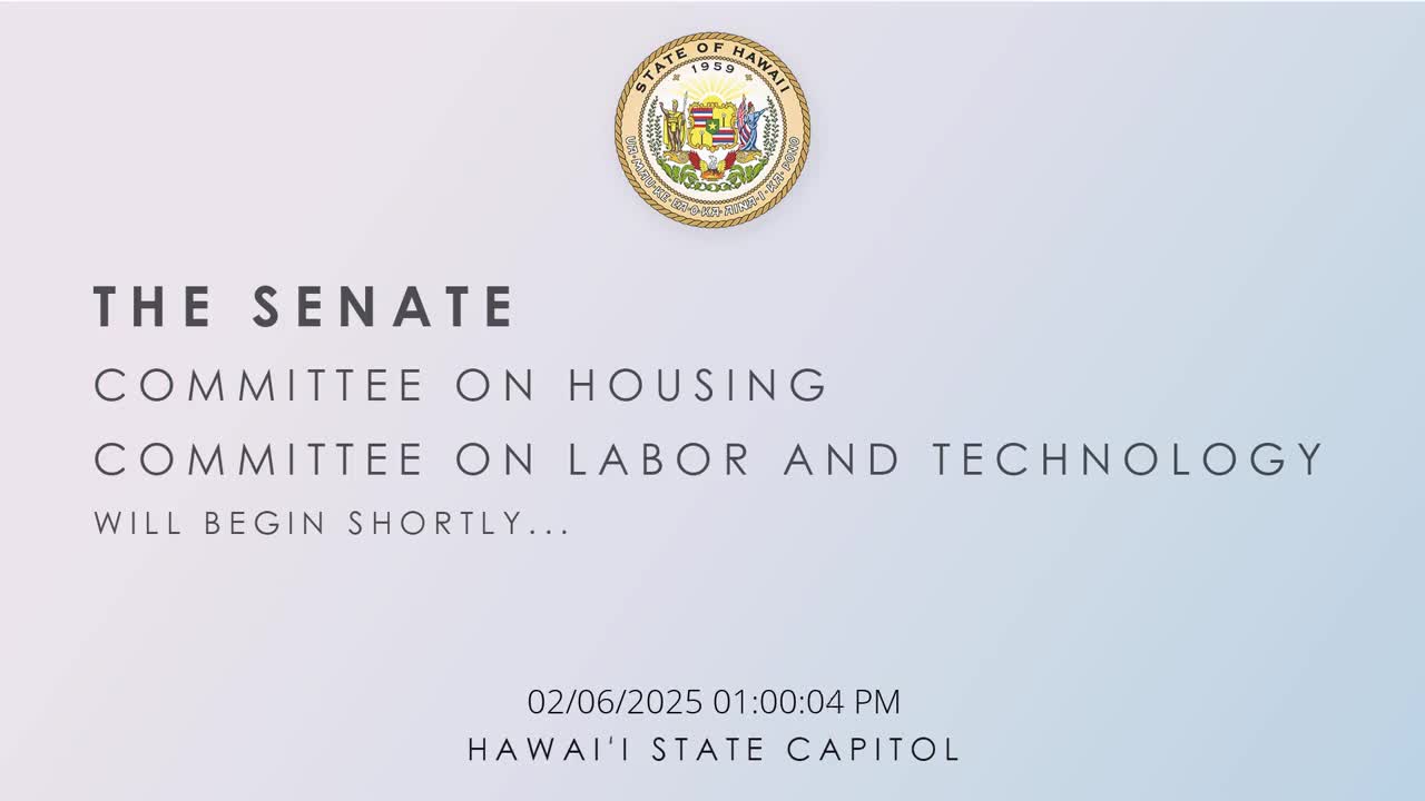 Senate Standing Committee on Housing