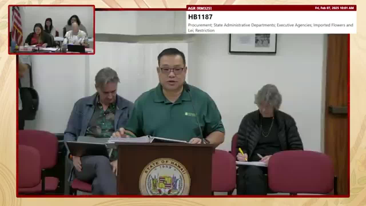 House Standing Committee on Agriculture & Food Systems