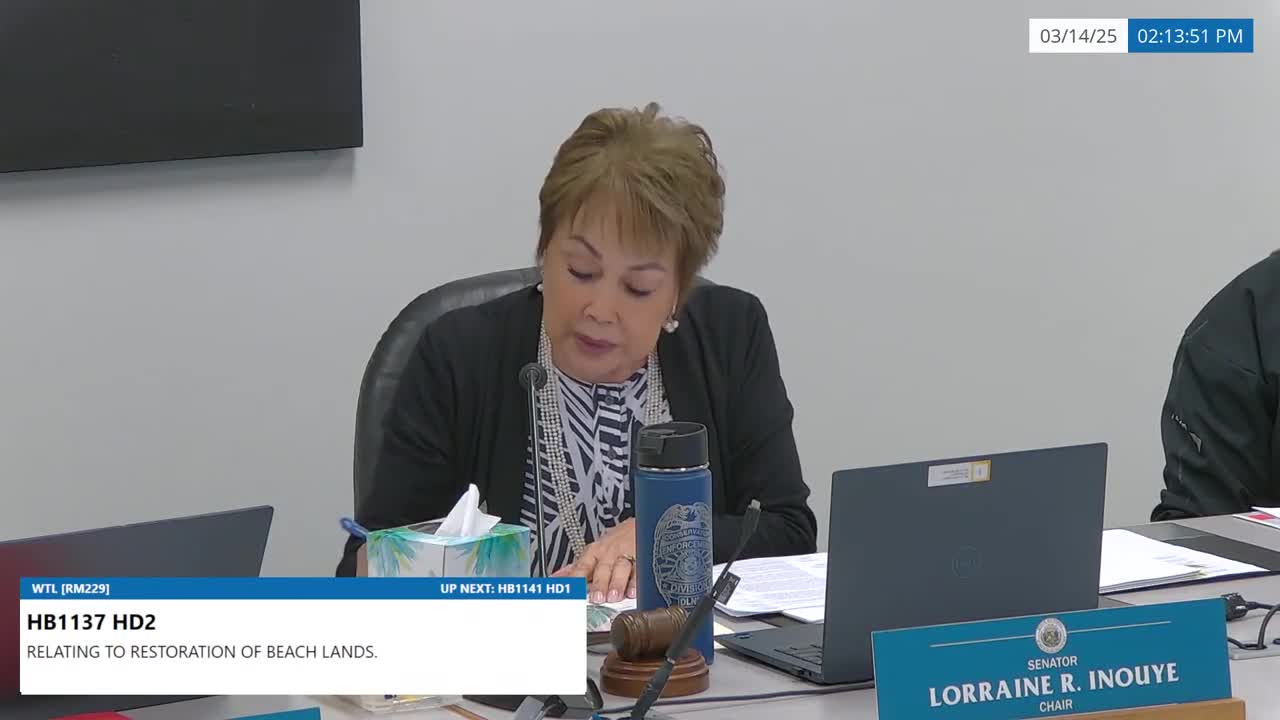 Senate Standing Committee on Water and Land
