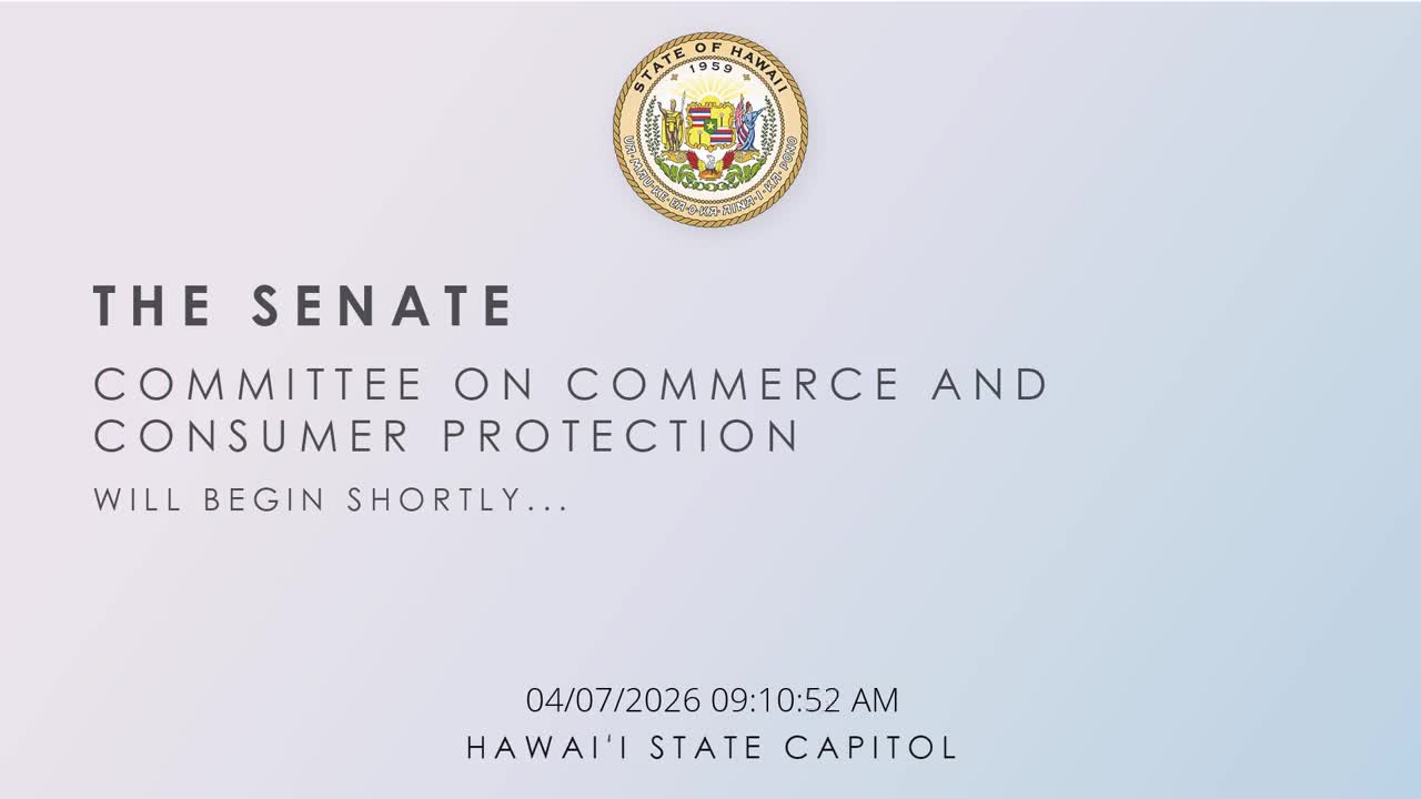 Senate Standing Committee on Commerce and Consumer Protection