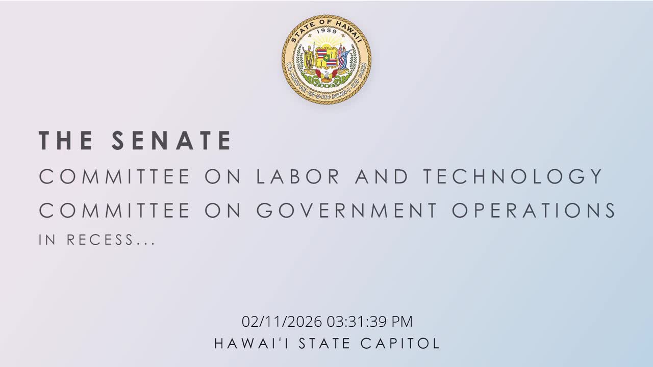 Senate Standing Committee on Government Operations