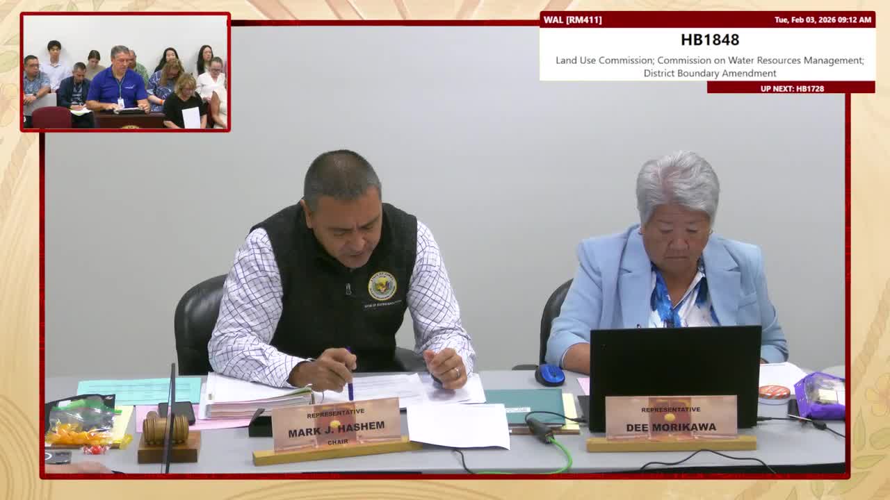 House Standing Committee on Water & Land