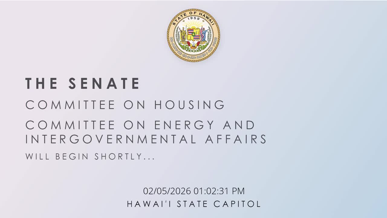 Senate Standing Committee on Housing