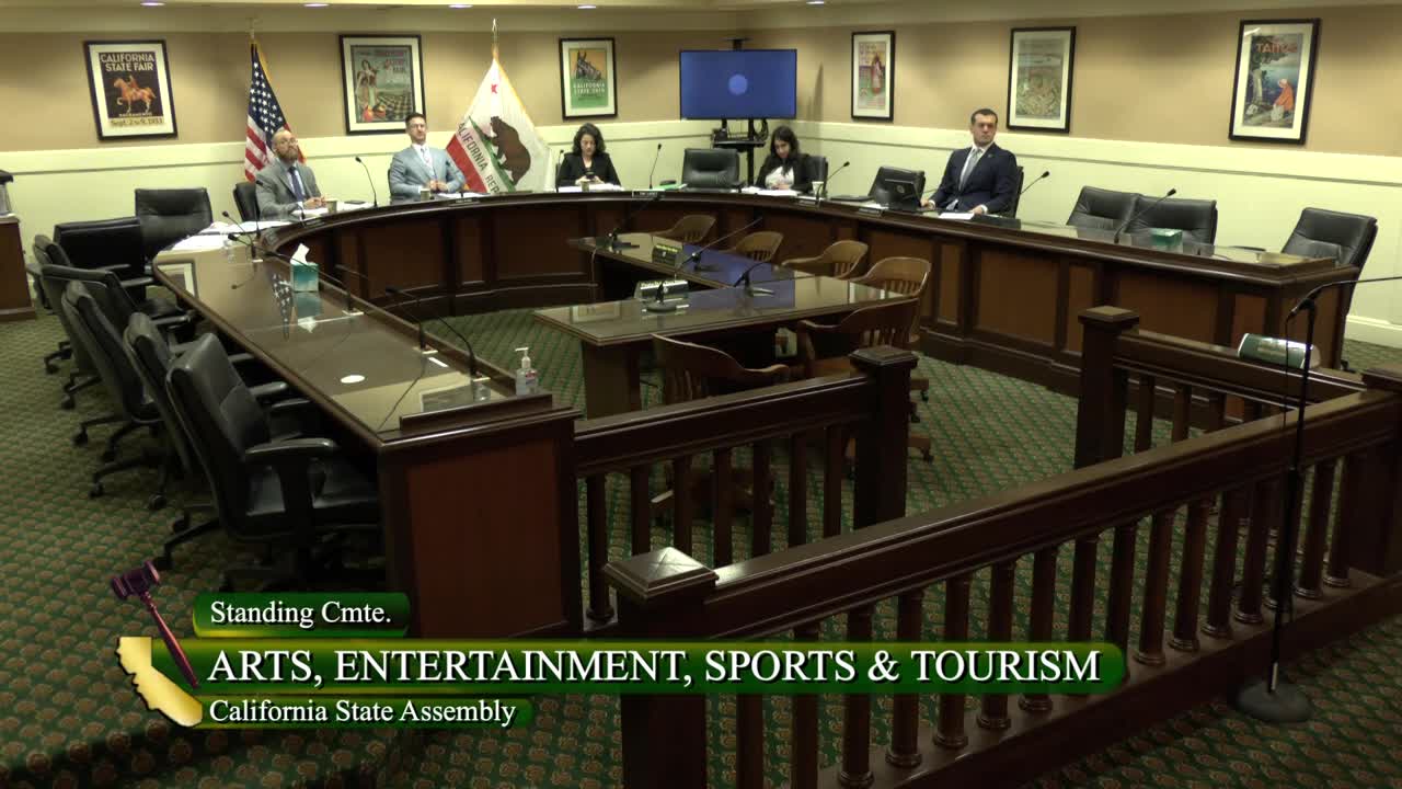 Assembly Standing Committee on Arts, Entertainment, Sports, and Tourism