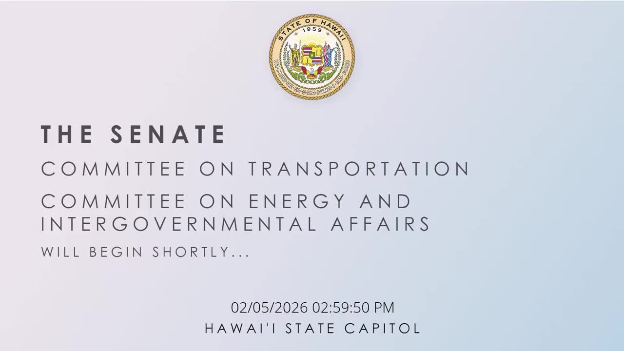 Senate Standing Committee on Energy and Intergovernmental Affairs