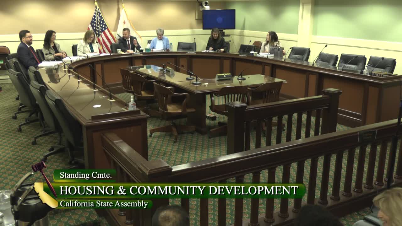 Assembly Standing Committee on Housing and Community Development