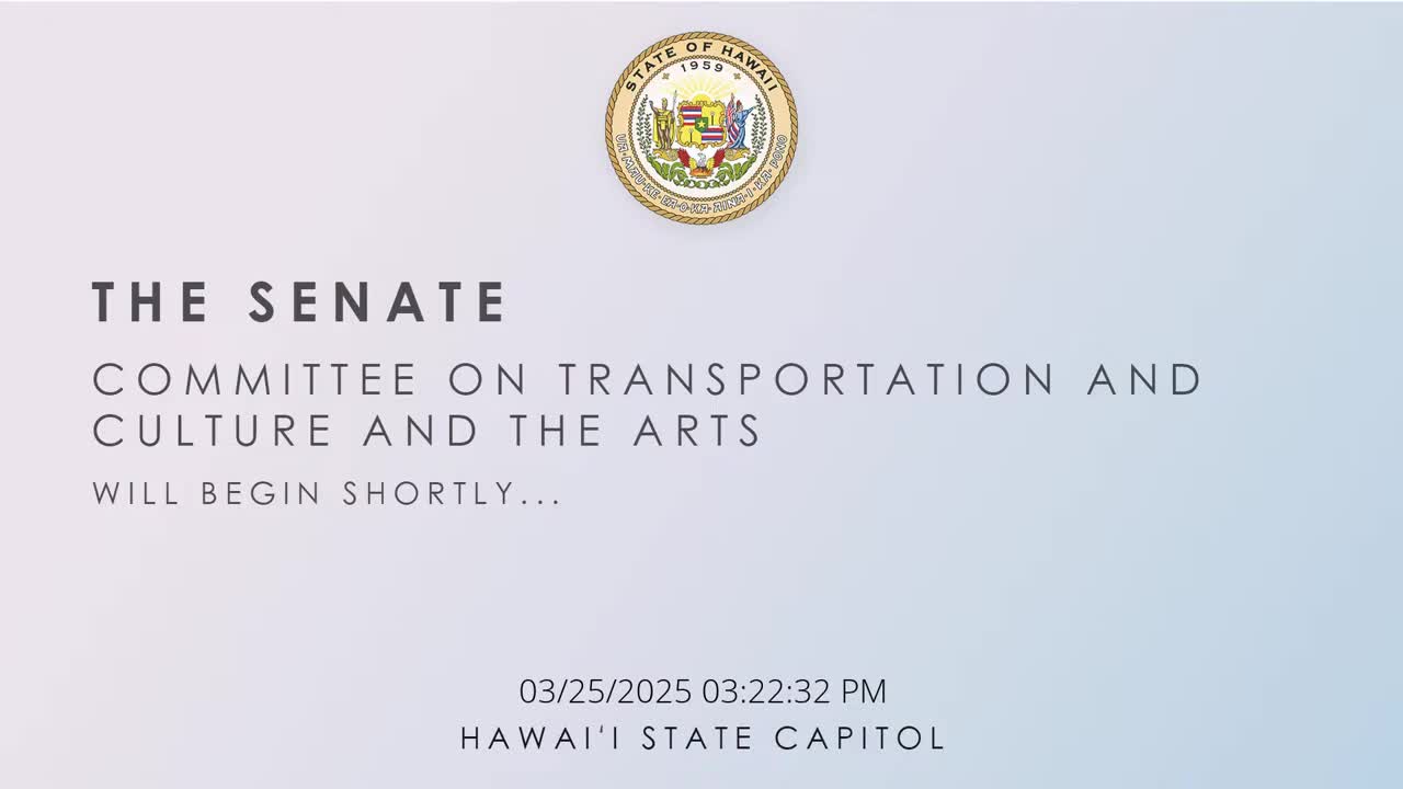 Senate Standing Committee on Transportation and Culture and the Arts