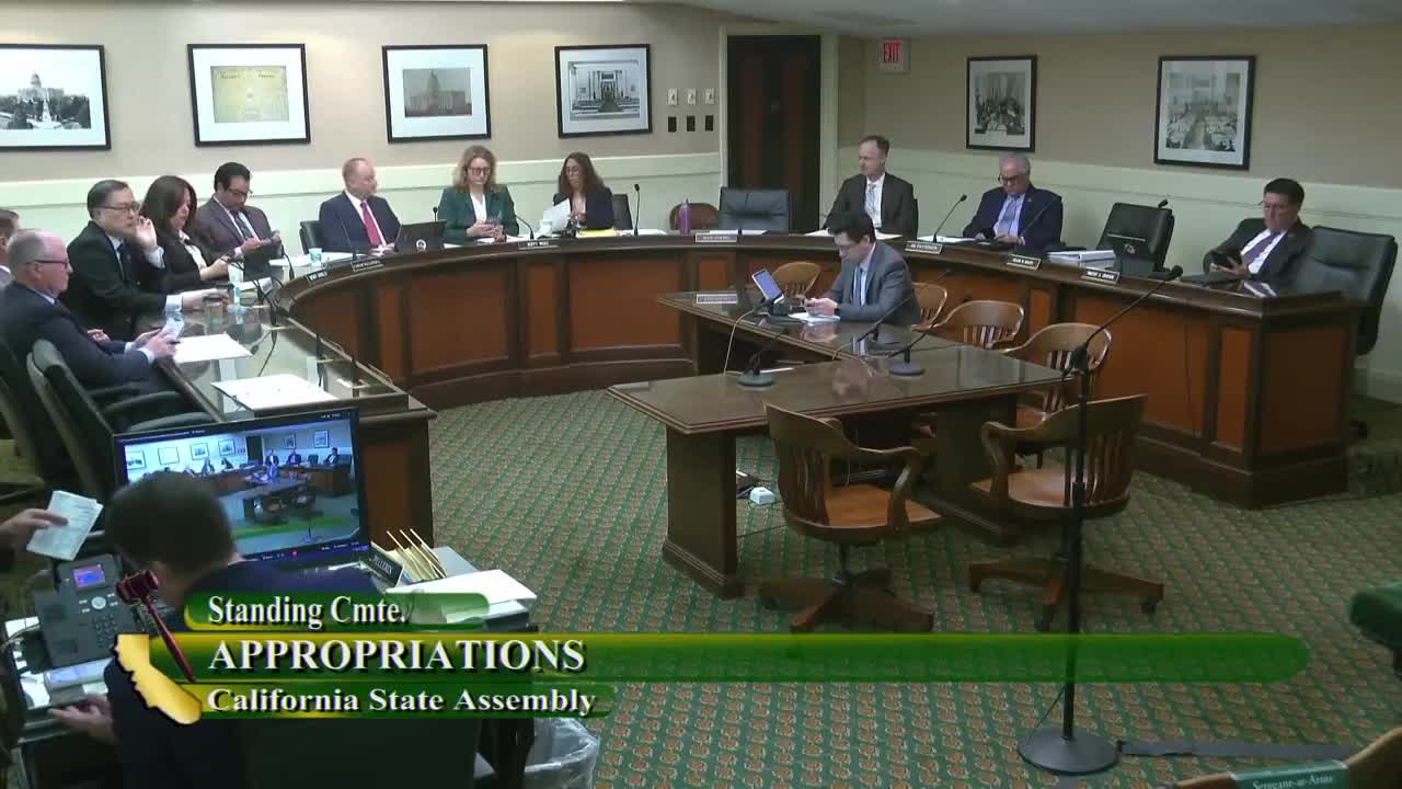 Assembly Standing Committee on Appropriations