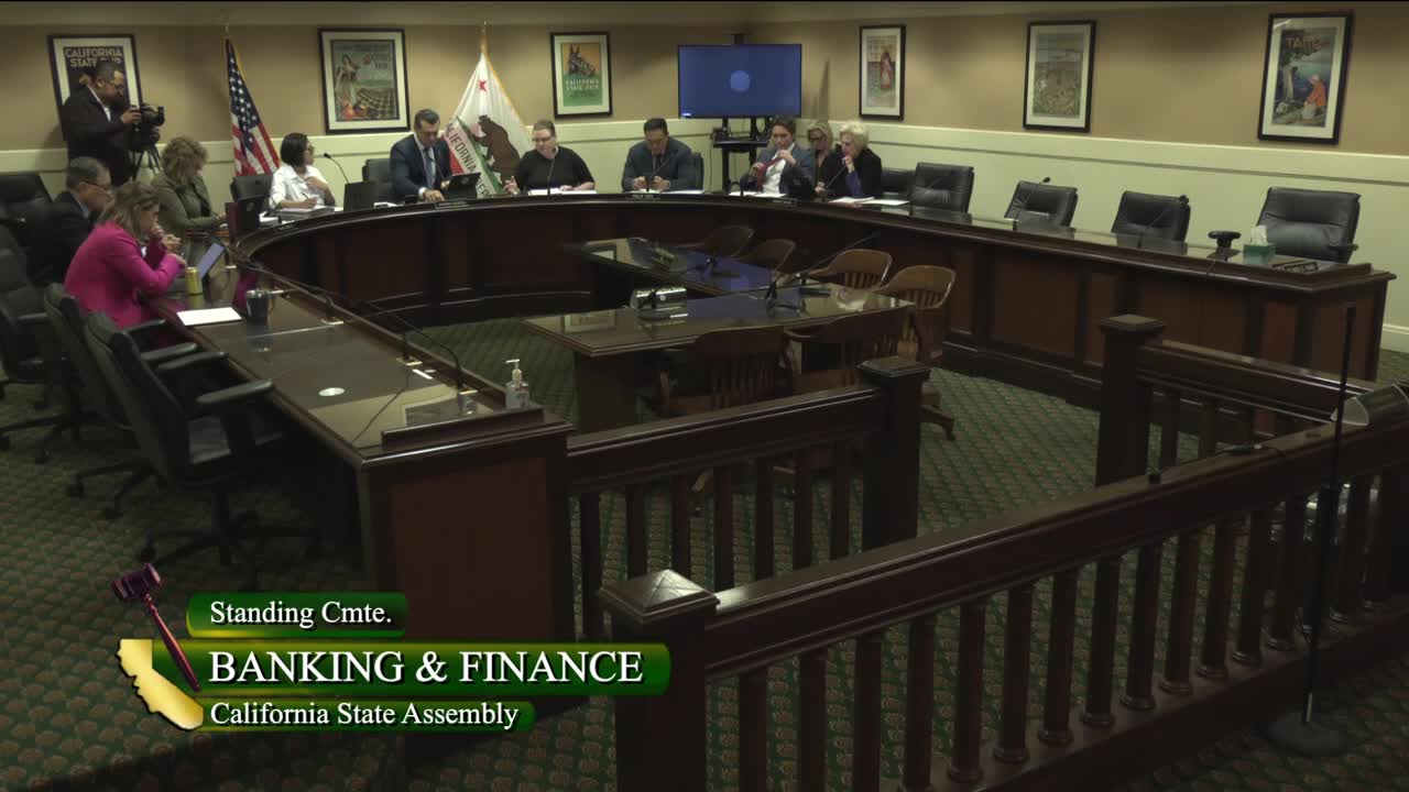 Assembly Standing Committee on Banking and Finance