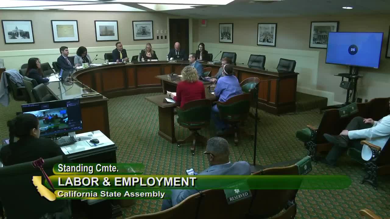 Assembly Standing Committee on Labor and Employment