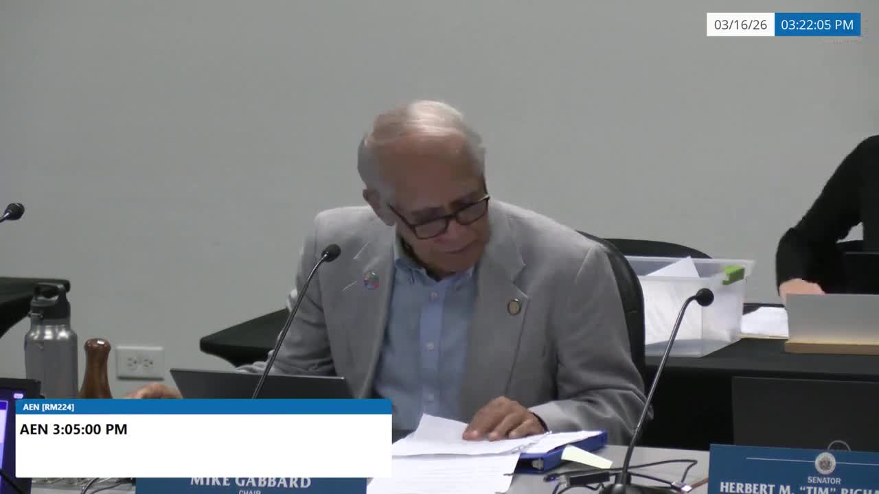 Senate Standing Committee on Agriculture and Environment