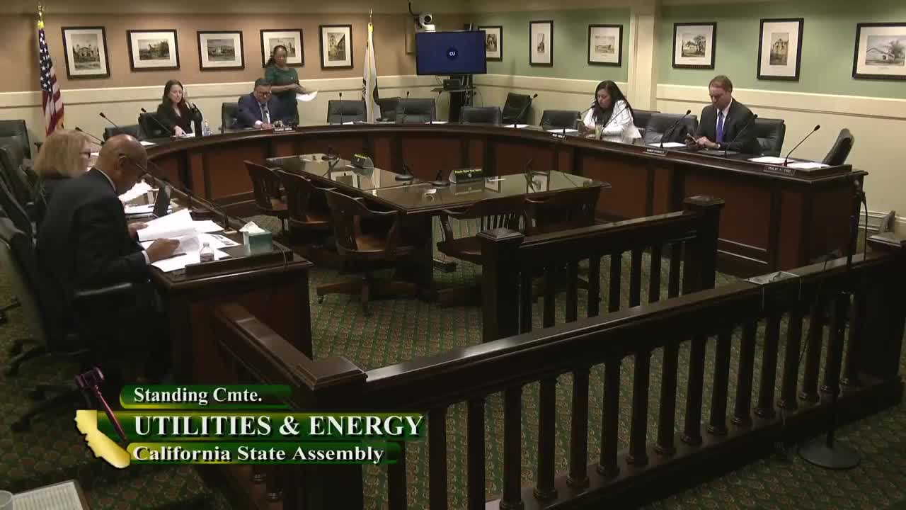 Assembly Standing Committee on Utilities and Energy