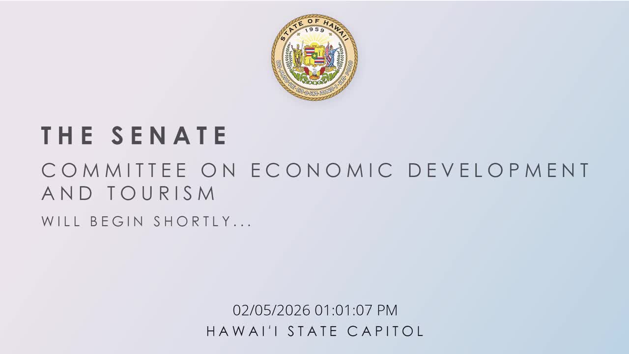 Senate Standing Committee on Economic Development and Tourism