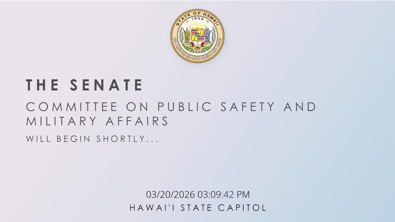 Senate Standing Committee on Public Safety and Military Affairs