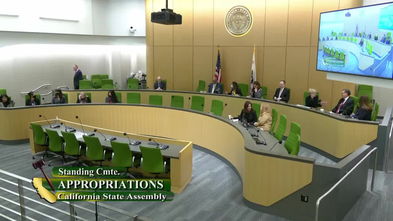Assembly Standing Committee on Appropriations
