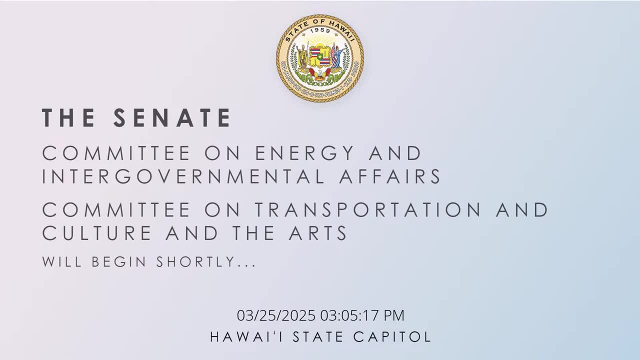 Senate Standing Committee on Transportation and Culture and the Arts