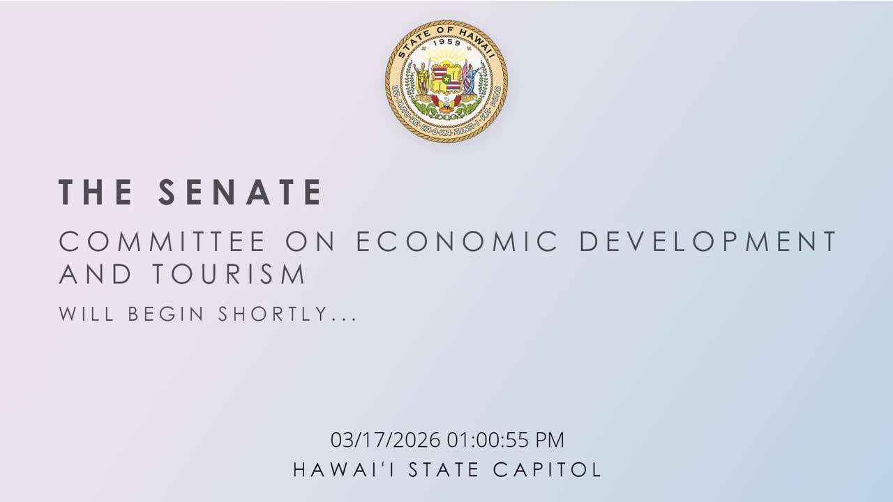 Senate Standing Committee on Economic Development and Tourism