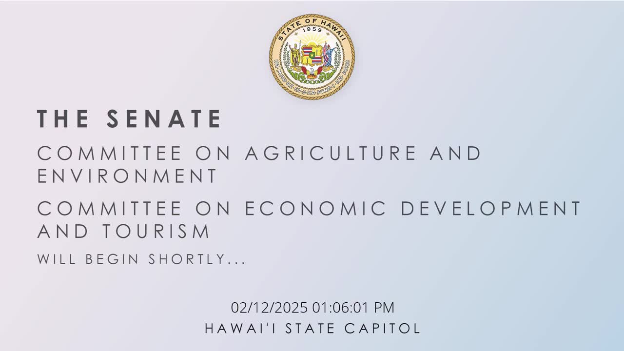Senate Standing Committee on Agriculture and Environment