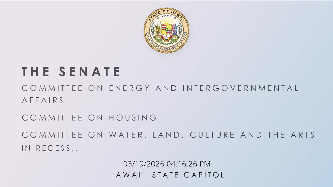 Senate Standing Committee on Housing