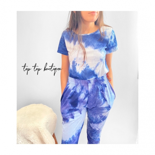 Jogger azul tie dye | top top boutique | VirtualShop
