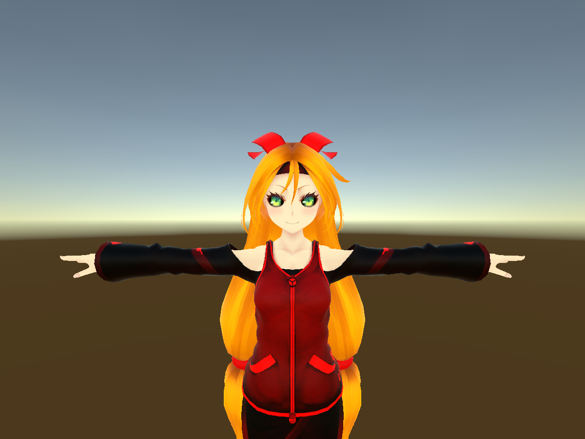 紅に染まったunityちゃん by takatyan - VRChat avatar preview