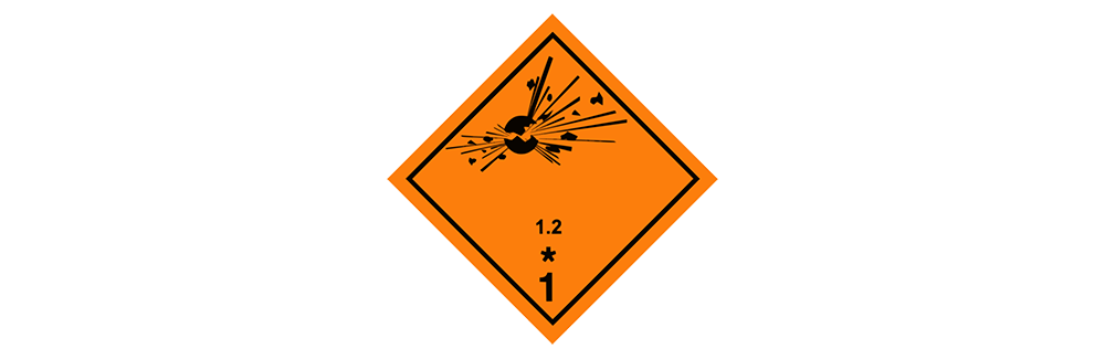 hazardous material class 1.2 blast projection hazard
