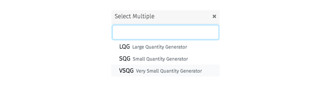 large and small quantity generator