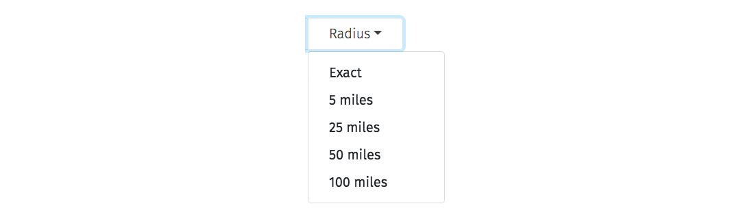 Radius Selection