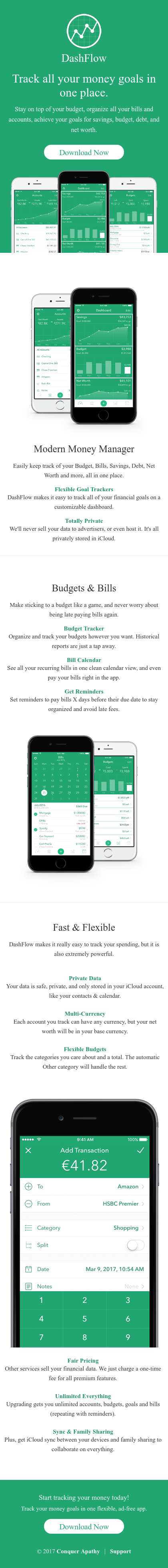 Example of Design for Finance, Investing, Mobile Landing Page by dashflow.co | Mobile Landing Page Design