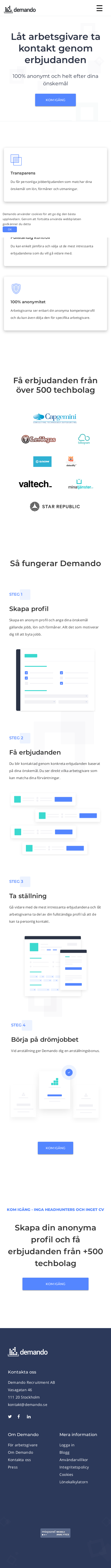 Example of Design for Uncategorized, Mobile Landing Page by demando.se | Mobile Landing Page Design