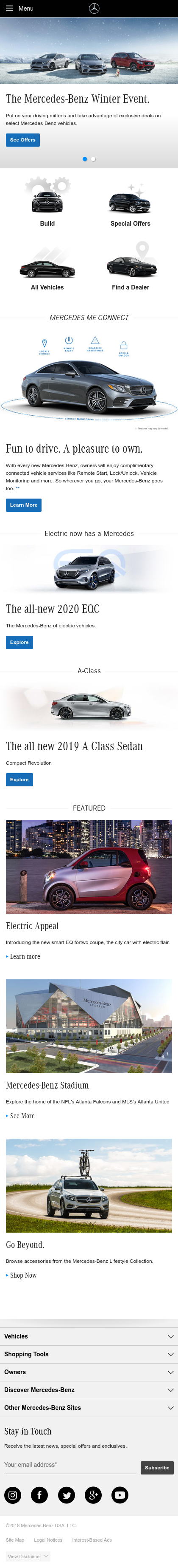 Example of Design for Autos & Vehicles, Motor Vehicles (By Type), Mobile Landing Page by mbusa.com | Mobile Landing Page Design
