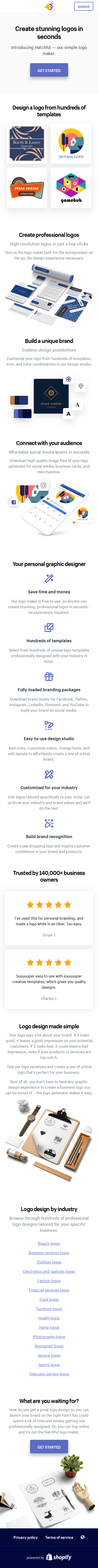 Example of Design for Arts & Entertainment, Visual Art & Design, Design, Mobile Landing Page by hatchful.shopify.com | Mobile Landing Page Design