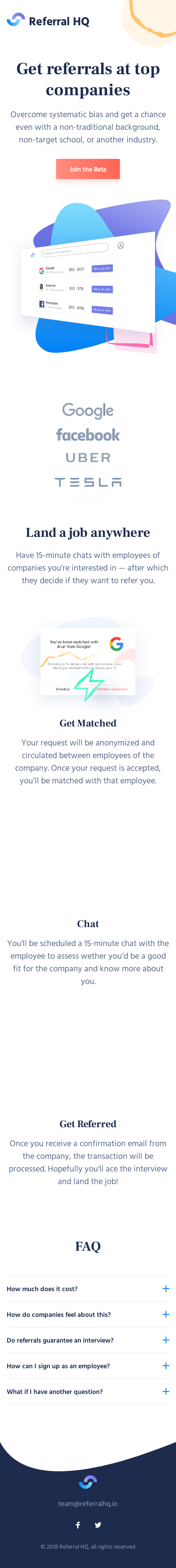 Example of Design for Business & Industrial, Mobile Landing Page by referralhq.io | Mobile Landing Page Design