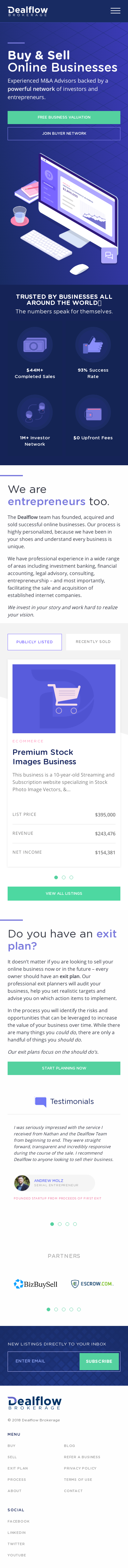 Example of Design for Finance, Investing, Mobile Landing Page by dealflowbrokerage.com | Mobile Landing Page Design