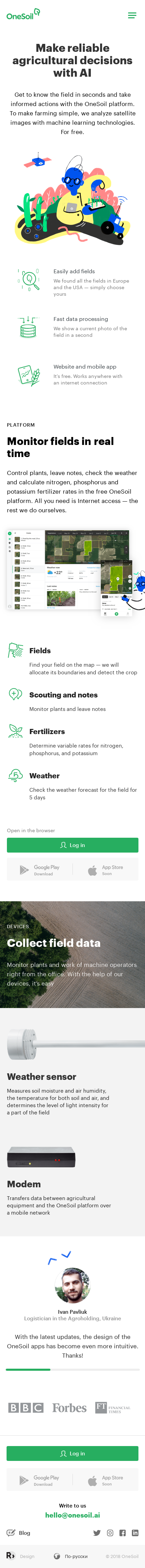 Example of Design for Business & Industrial, Agriculture & Forestry, Mobile Landing Page by onesoil.ai | Mobile Landing Page Design