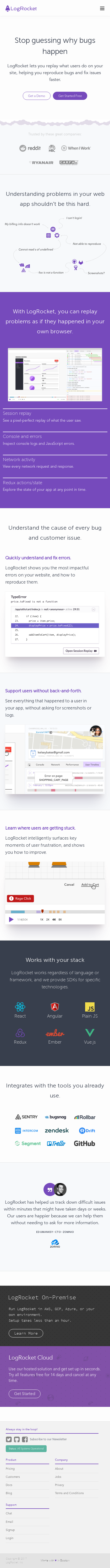 Example of Design for Computers & Electronics, Mobile Landing Page by logrocket.com | Mobile Landing Page Design